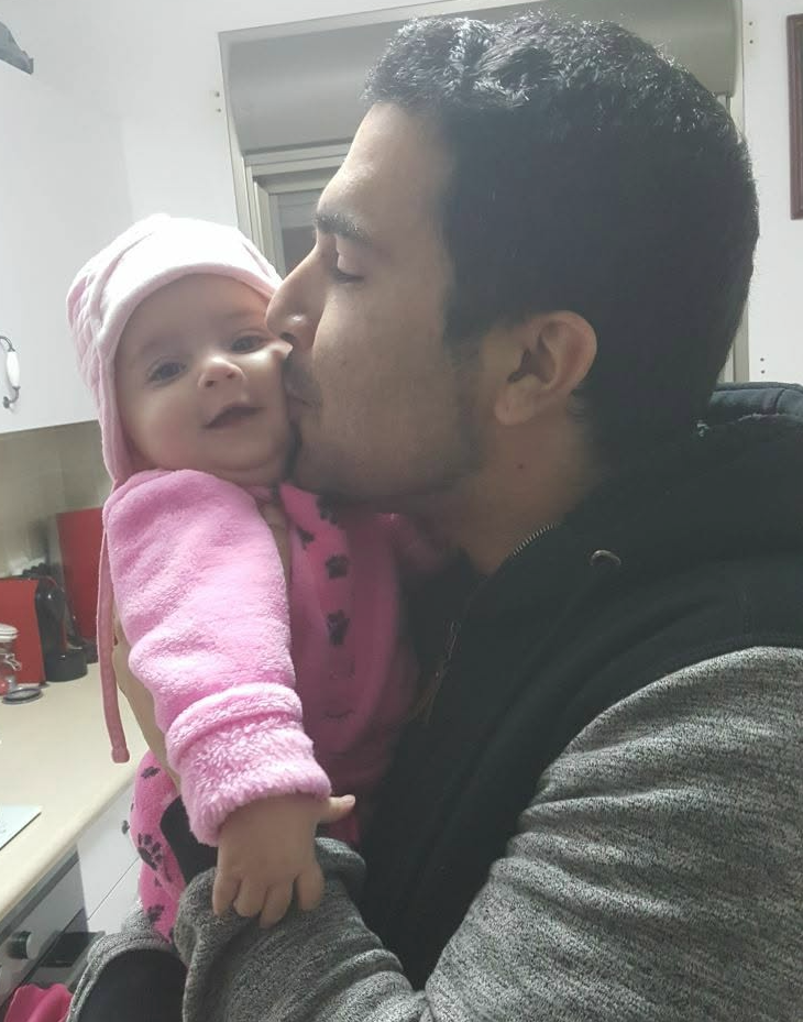 Liran Zablo with his daughter